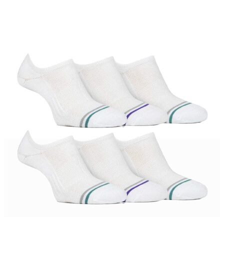 Farah - 6 Paires Chaussettes Invisibles Bambou Hommes Antidérapantes Sport