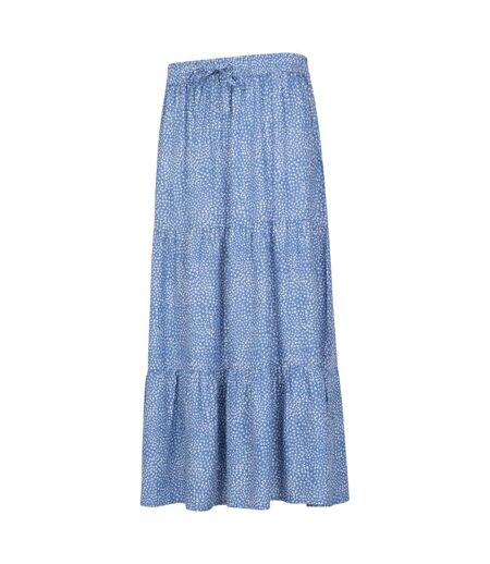 Womens/ladies Palermo Tiered Midi Skirt Corn Blue Mountain Warehouse