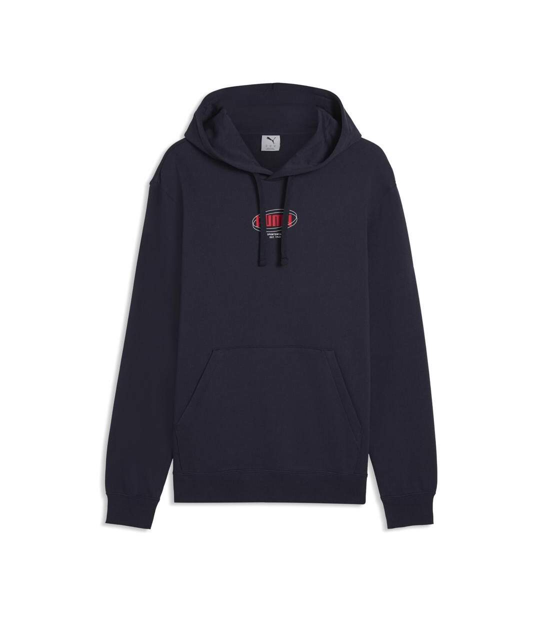 Sweat marine/rouge homme puma ess logo-1