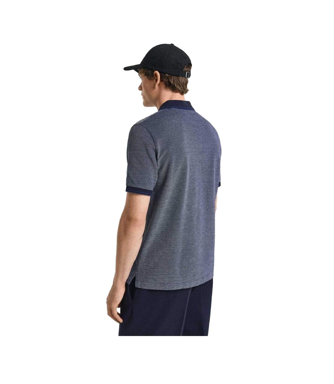Mens Regular Short-sleeved Polo Shirt Blue Gant-3