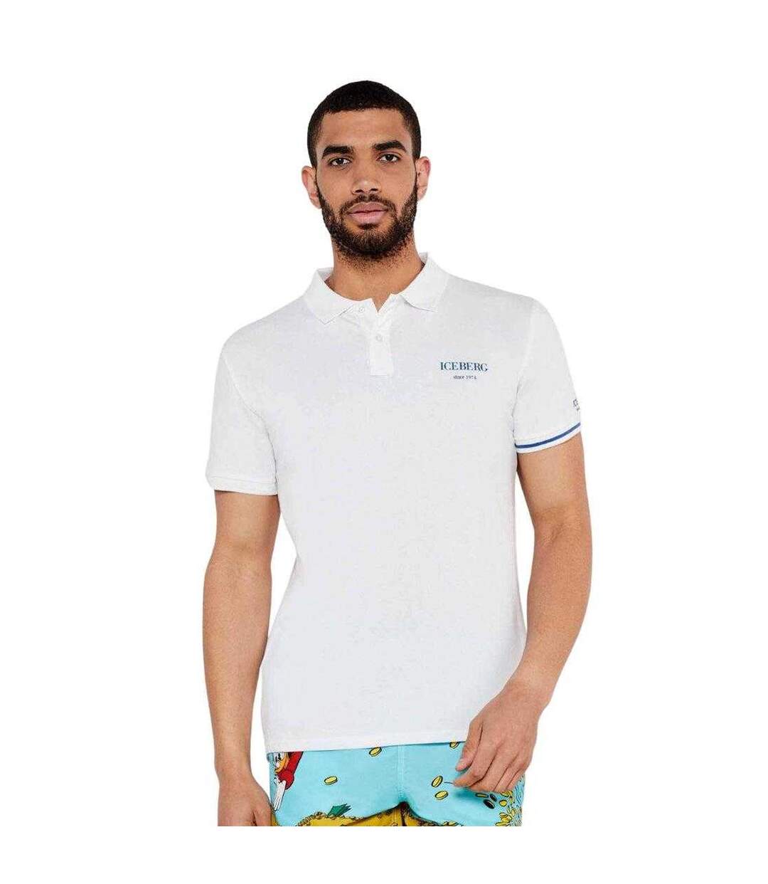 Polo Homme Blanc Cassé Blanc Ice Iceberg-4