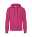 Mens Classic Hooded Hoodie Fuchsia Fruit Of The Loom-1