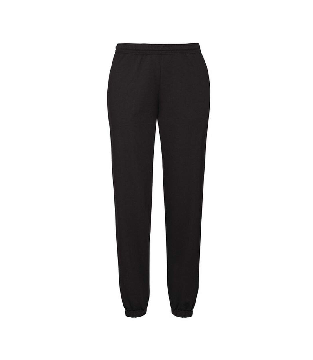 Mens Classic Elasticated Cuff Jogging Bottoms Black Fruit Of The Loom-2