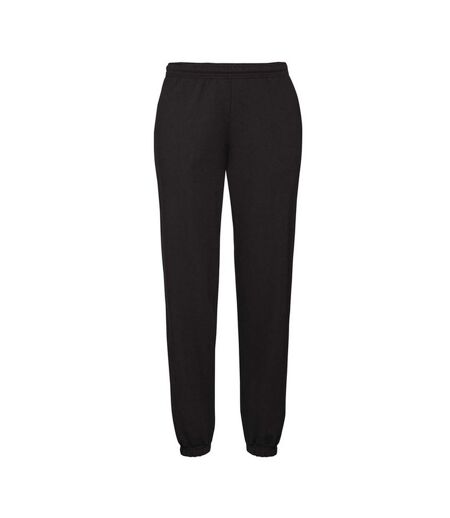 Mens Classic Elasticated Cuff Jogging Bottoms Black Fruit Of The Loom