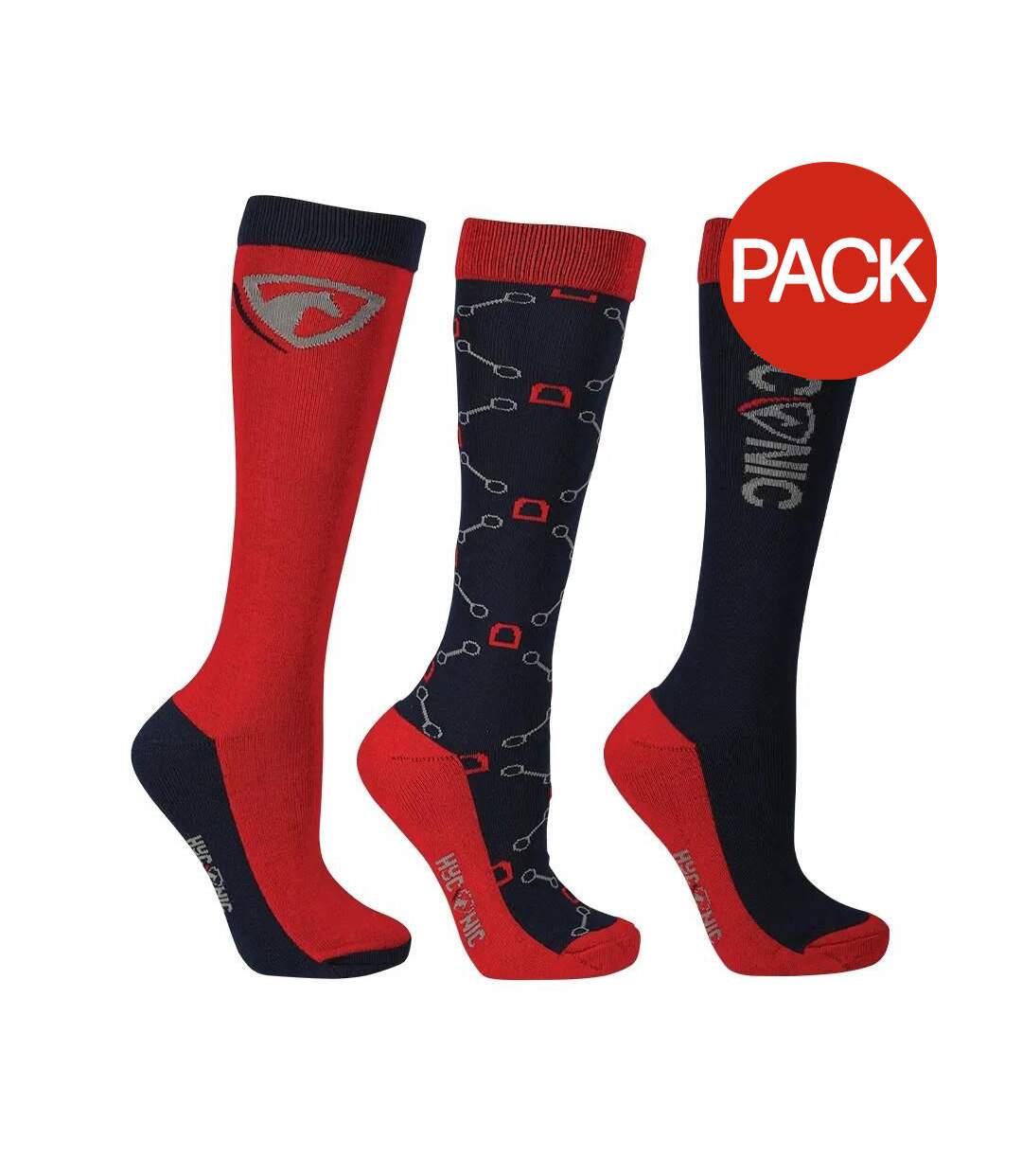 Chaussettes Adulte Bleu Marine Rouge HYCONIC-1