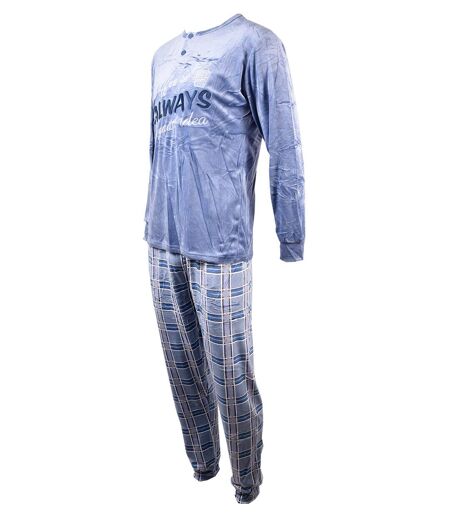 Pyjama Homme Long SWEET SECRET Q2733 POLAIRE BLEU
