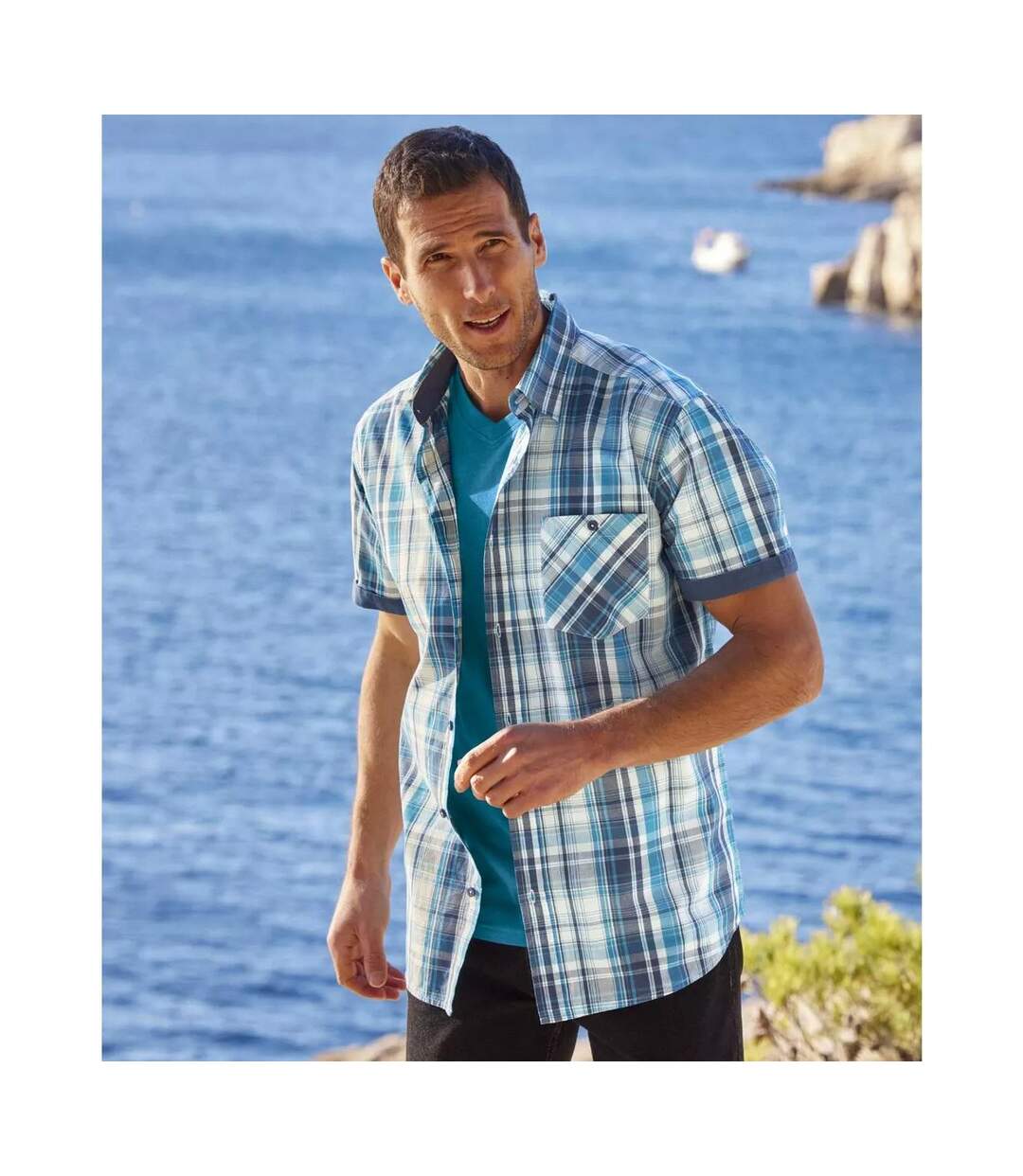 Chemise homme bleu Atlas For Men-2