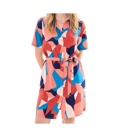 Robe chemise rose/bleu femme pieces canisty - xs