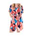 Robe chemise rose/bleu femme pieces canisty - xs-1