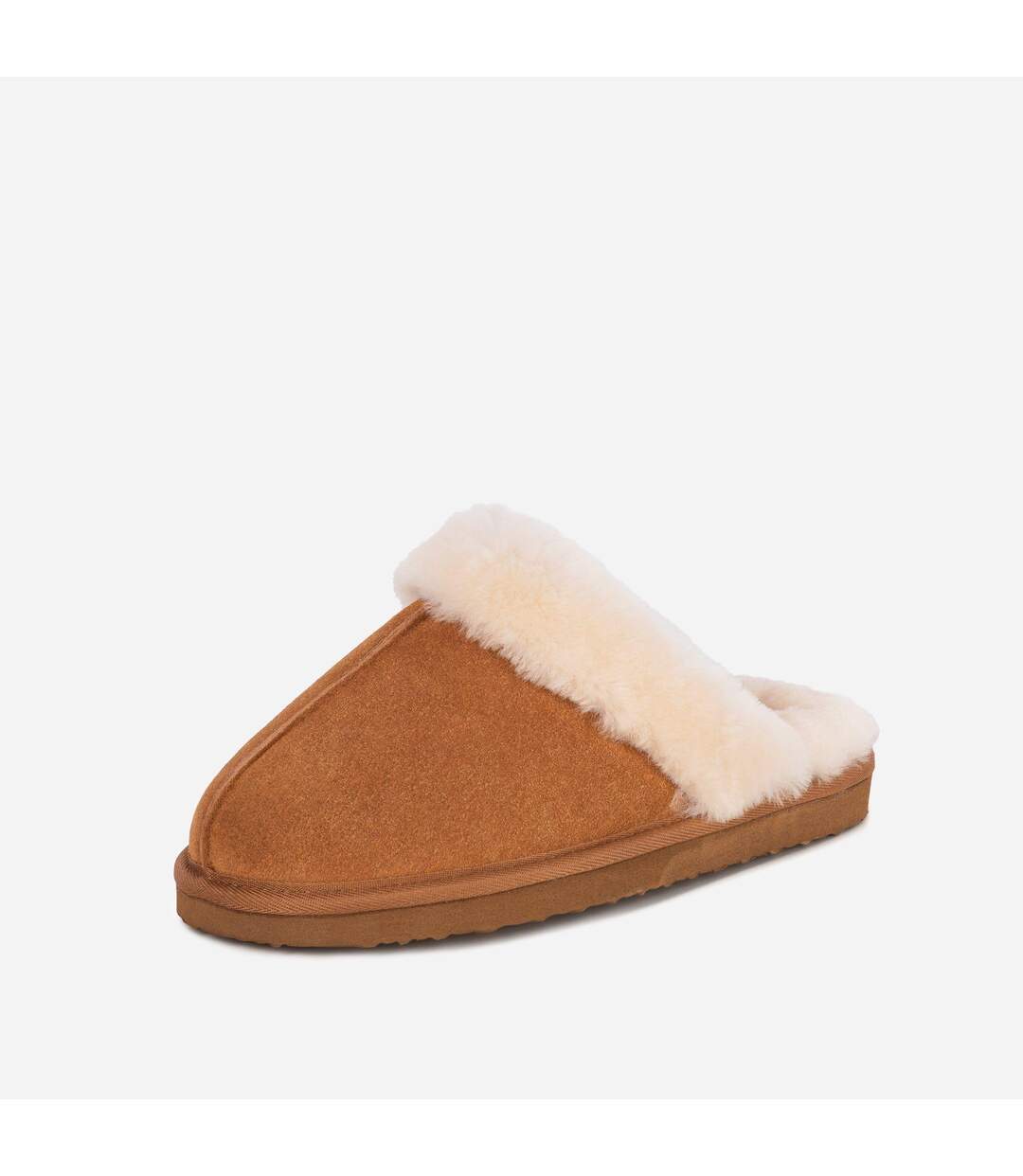 Ladies Suzie Tan Sheepskin Slipper Mule-3