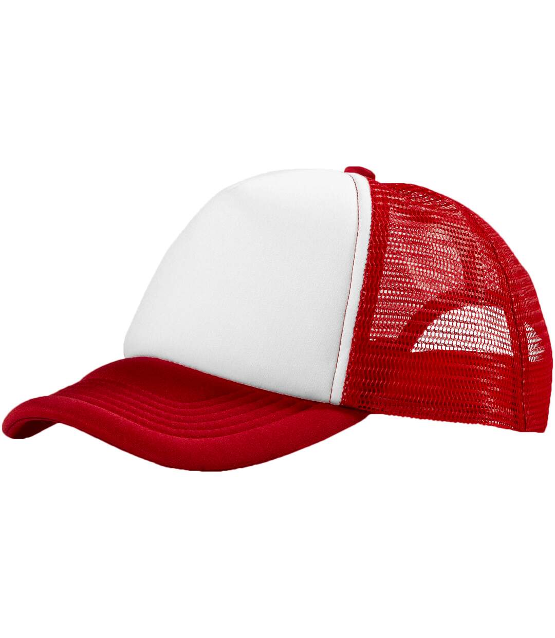 Trucker casquette 5 panels rouge/blanc Bullet-1