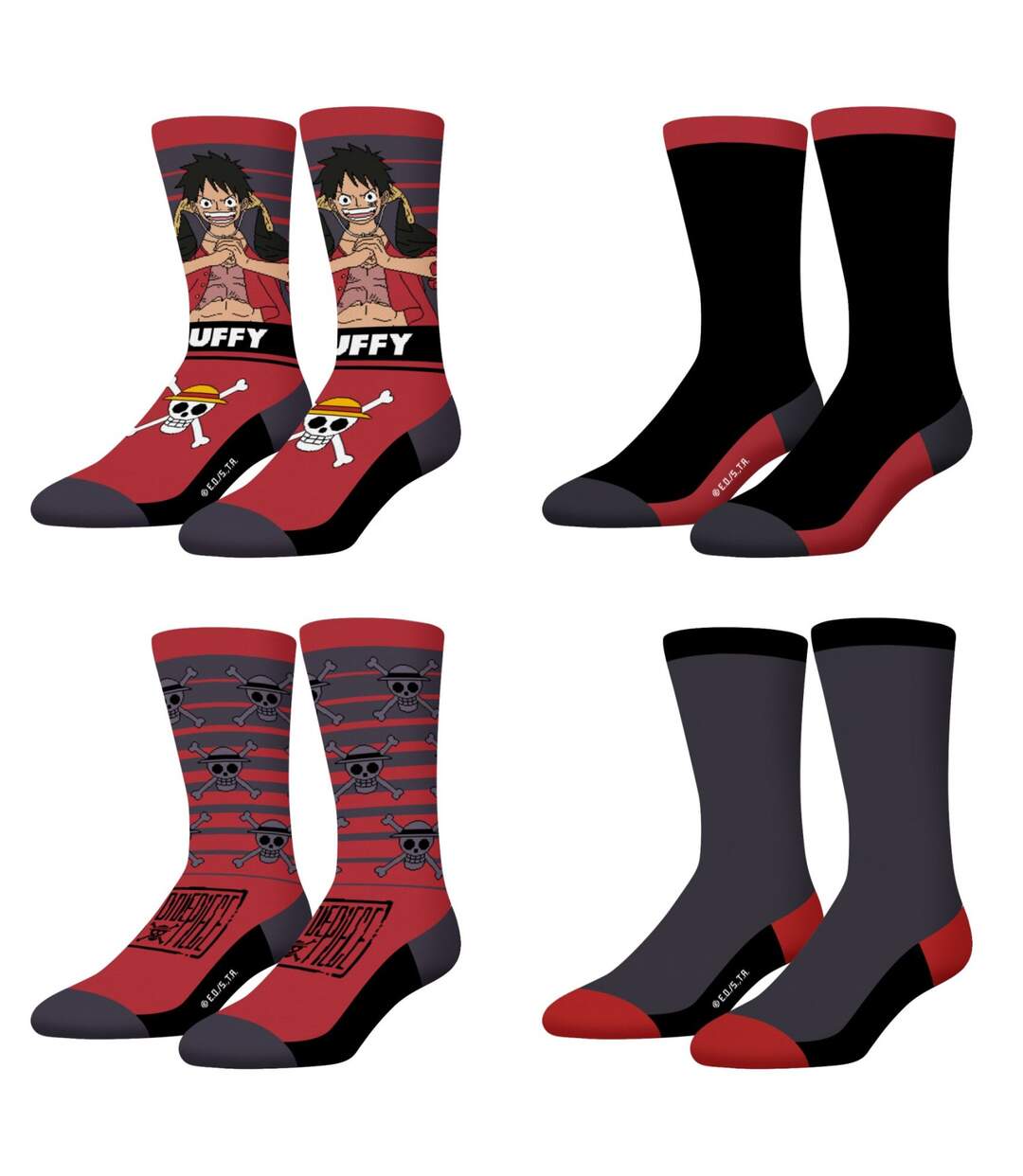 Lot de 4 paires de chaussettes One Piece Freegun-1