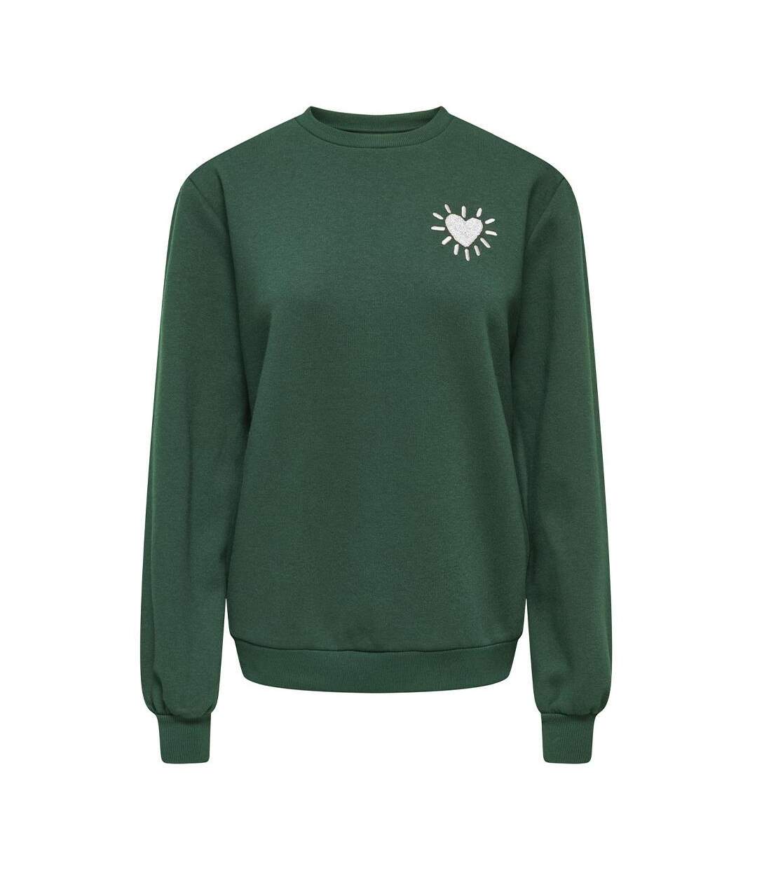 Sweat vert femme only elanor-1