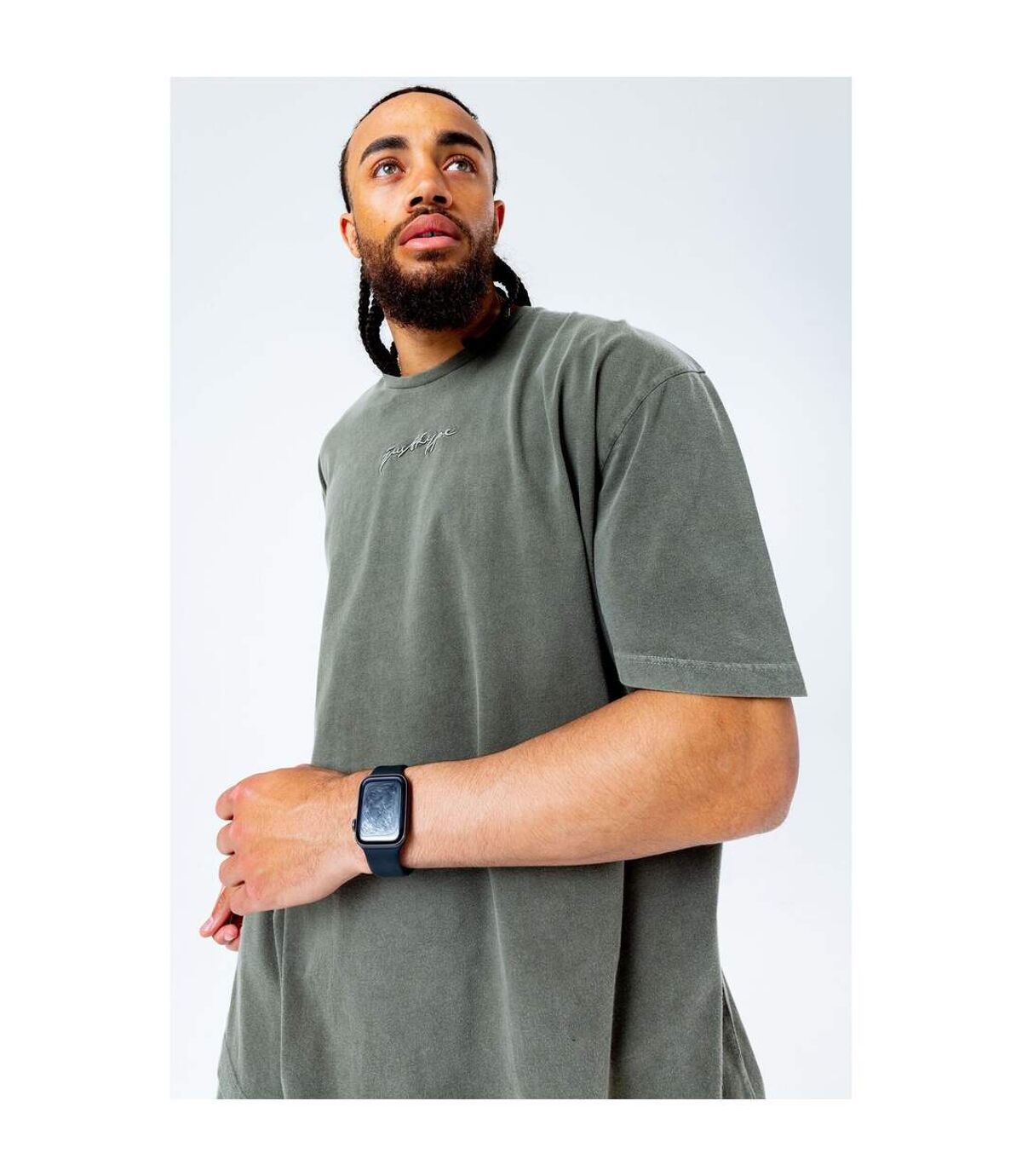 Hype Mens Acid Wash T-Shirt (Khaki)