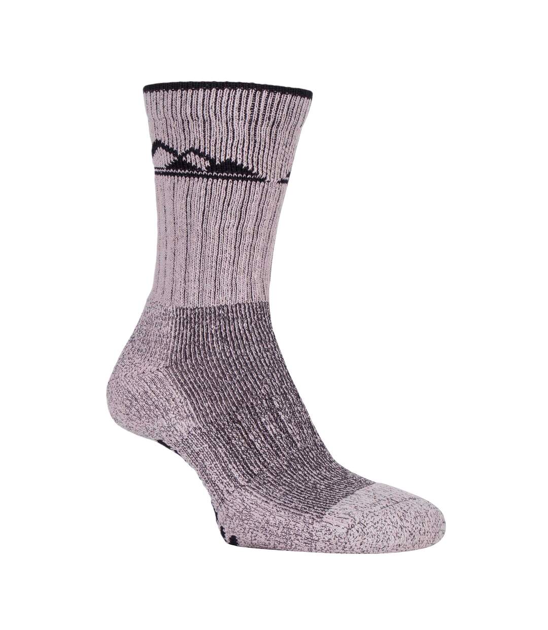 3 Pack Ladies Cushion Sole Outdoor Cotton Rich Hiking Socks-3