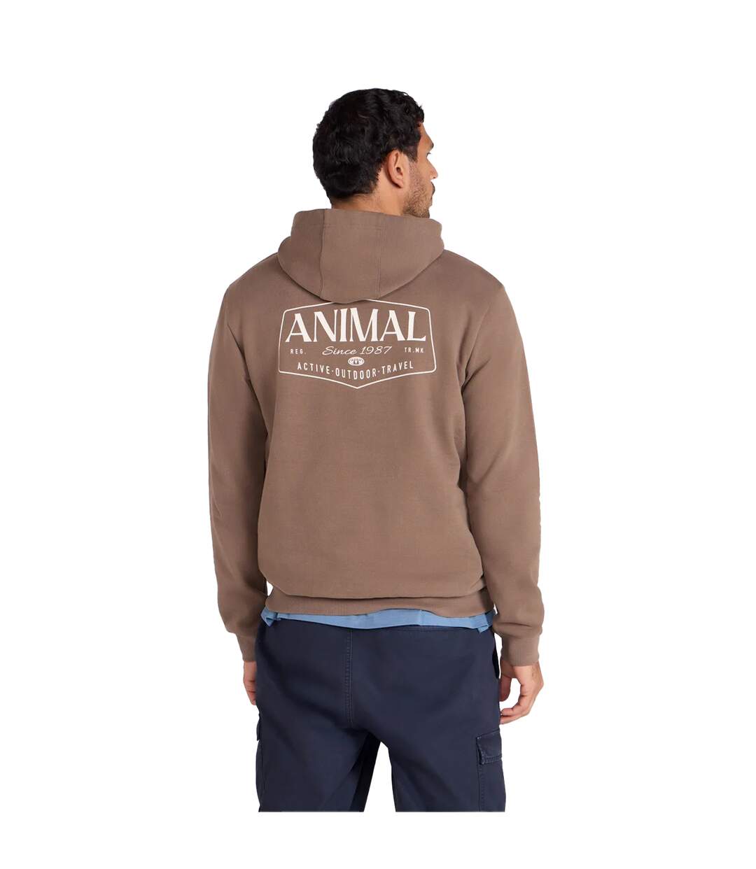 Sweat À Capuche Motif/style Logo River Homme Marron Animal-3