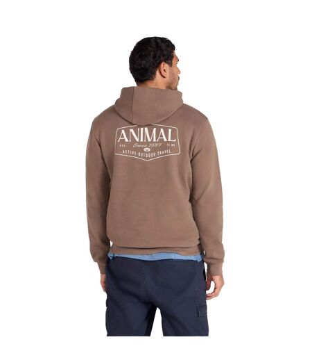 Sweat À Capuche Motif/style Logo River Homme Marron Animal