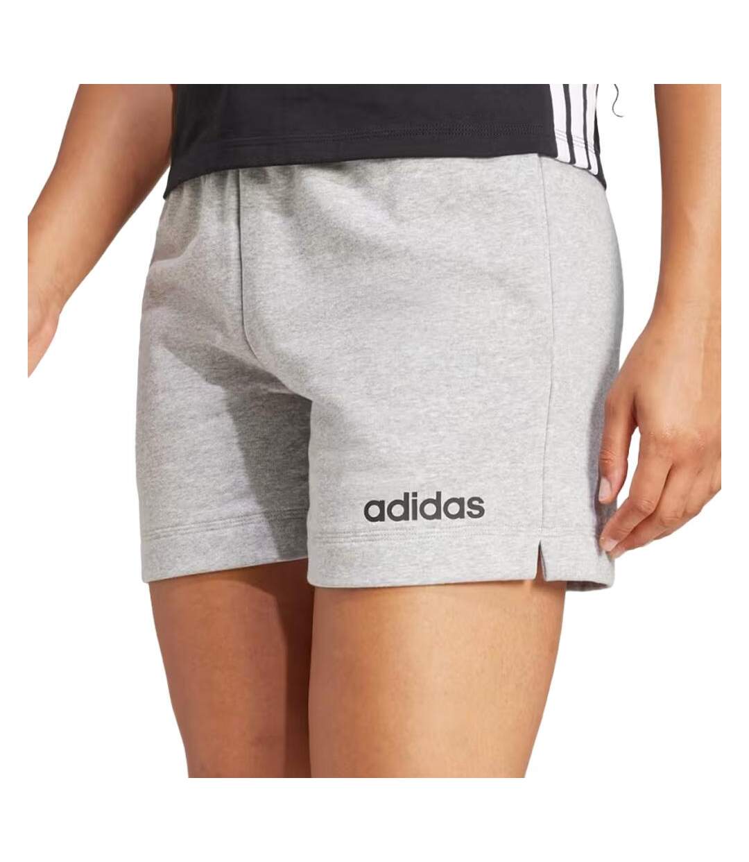 Short gris femme adidas linear french terry-1