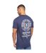 Mens henstamp cotton t-shirt navy Henleys-2