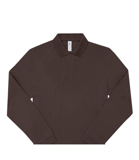 Mens My Long-sleeved Polo Shirt Roasted Coffee B&C