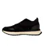Mens Jonah Run Leather Trainers Black Boss-2