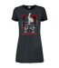 Womens/ladies wicked world black sabbath t-shirt dress charcoal Amplified-1