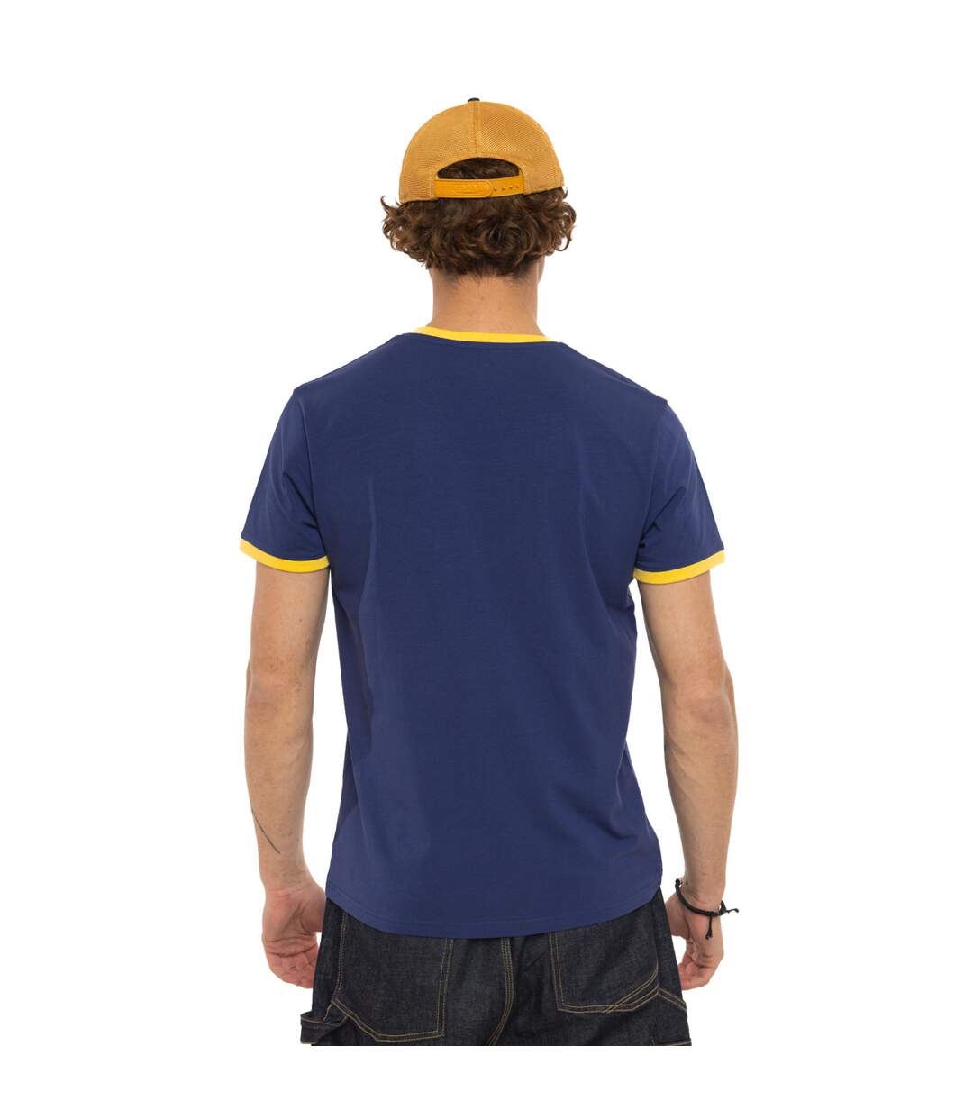 T-shirt  homme en coton stretch col rond avec print devant Blast Vondutch-3