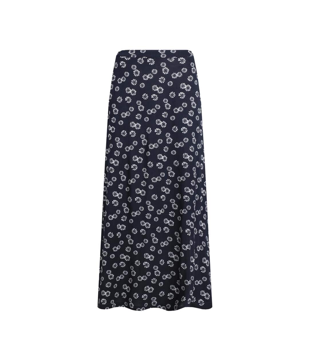 Womens/ladies medivet floral jersey maxi skirt navy blue Weird Fish-1