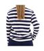 T-shirt manches longues blanc/marine femme dockers boatneck-2