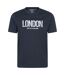 T-shirt Manches Courtes London Homme Bleu Marine Mountain Warehouse-1