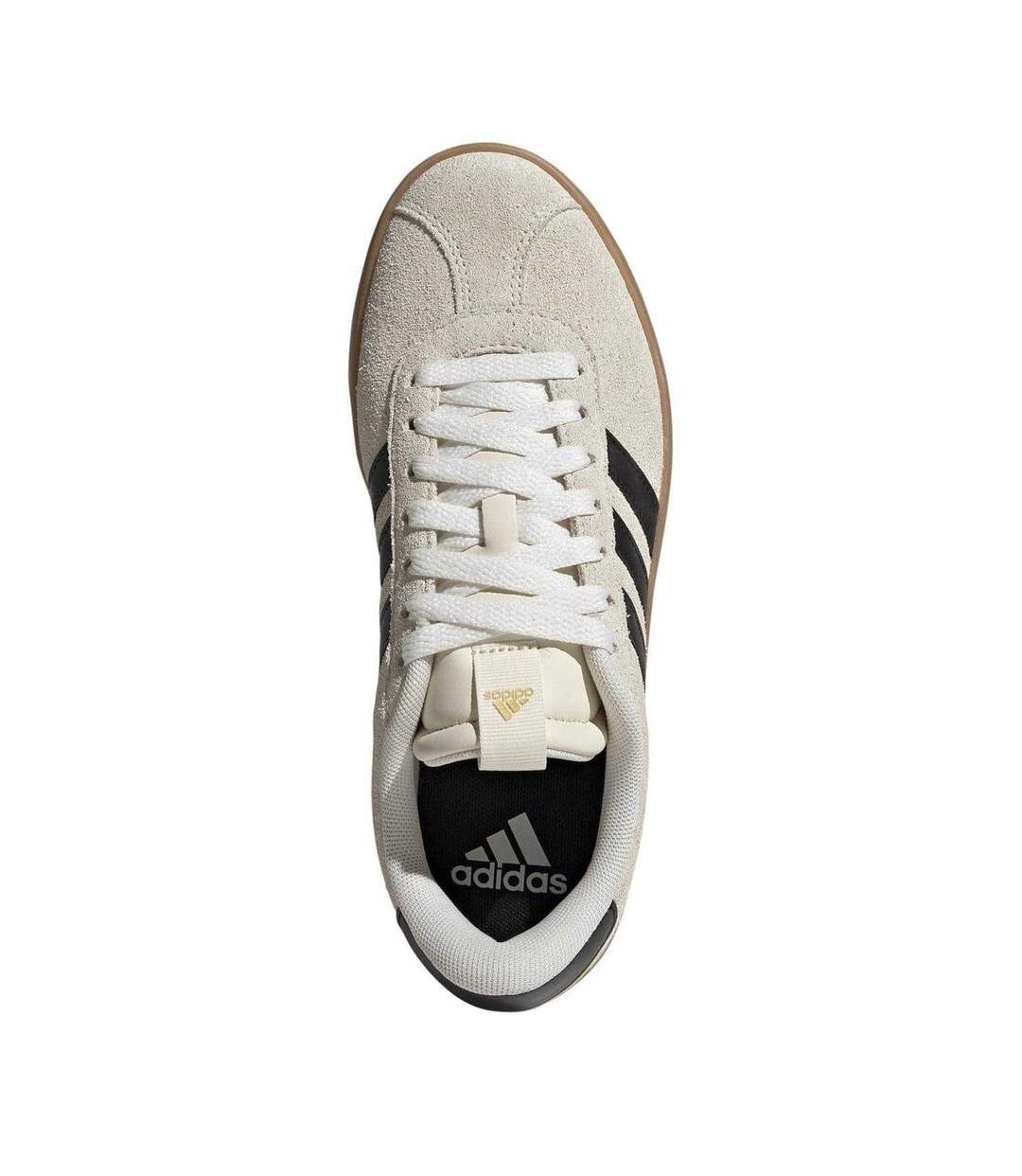 Baskets Vl Court 3.0 Femme Crème Noir Jaune Or Adidas-4