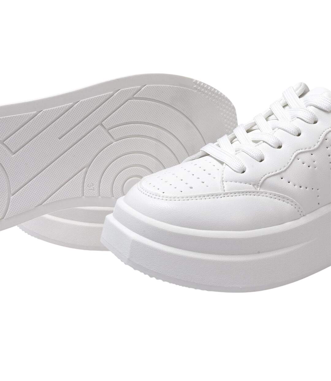 Womens/ladies Ari Casual Platform Trainers White Kappa-4