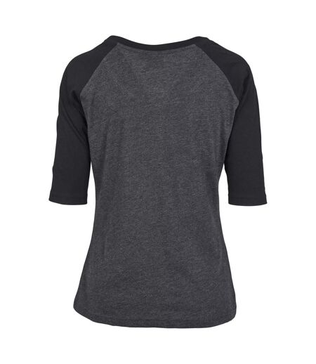 Haut Manches ¾ Motif/style Contrasté Femme Charbon Noir Urban Classics