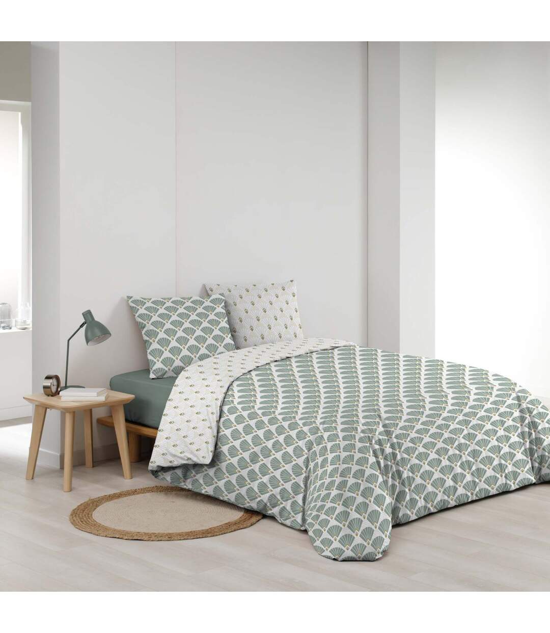 Parure de Lit 3 Pièces Diane 240x220cm Vert-2