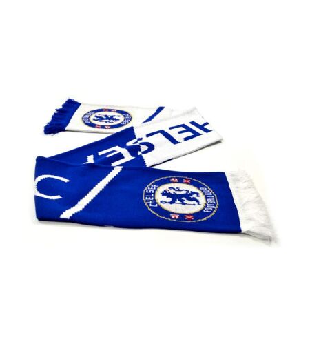 Chelsea FC Unisex Vertigo Jacquard Knitted Scarf (Blue/White) (One Size) - UTBS1216