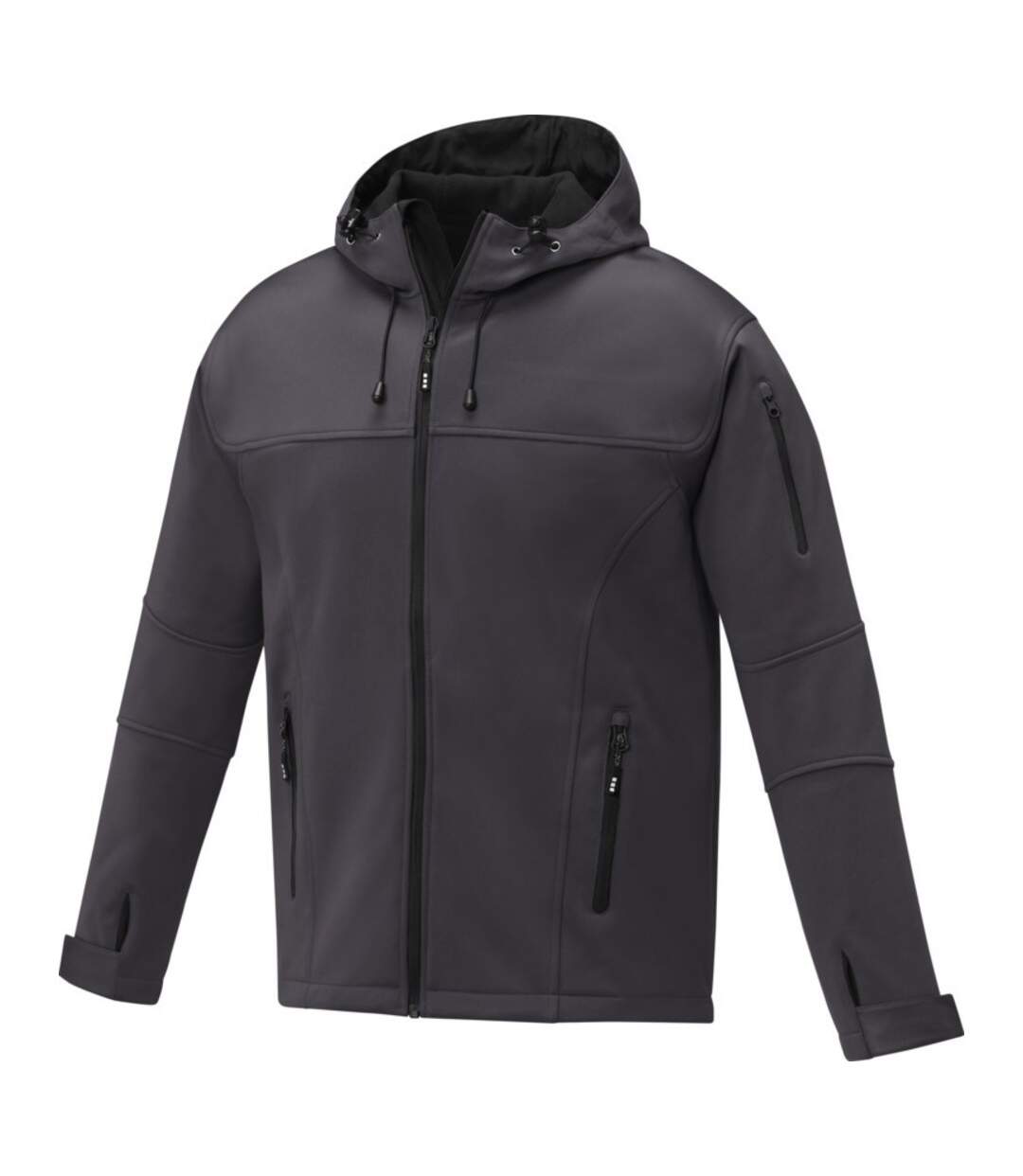 Mens Match Soft Shell Jacket Storm Grey Elevate-4