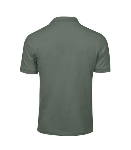 Tee Jays Mens Luxury Stretch Short Sleeve Polo Shirt (Leaf Green)