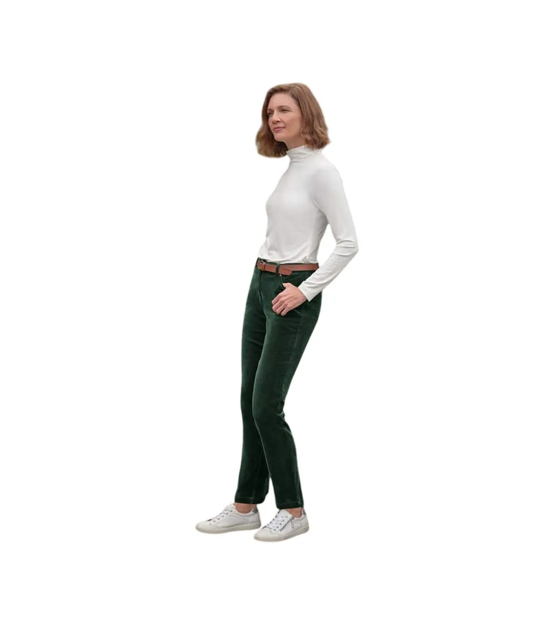 Jean Femme Vert Pin WoolOvers-4