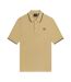 Polo Motif Rayure Contrastée Sur Bord Homme Beige Lyle & Scott-2