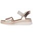 Womens/ladies Bobs Sun Ray Vegan Leather Sandals Rose Gold Skechers-2