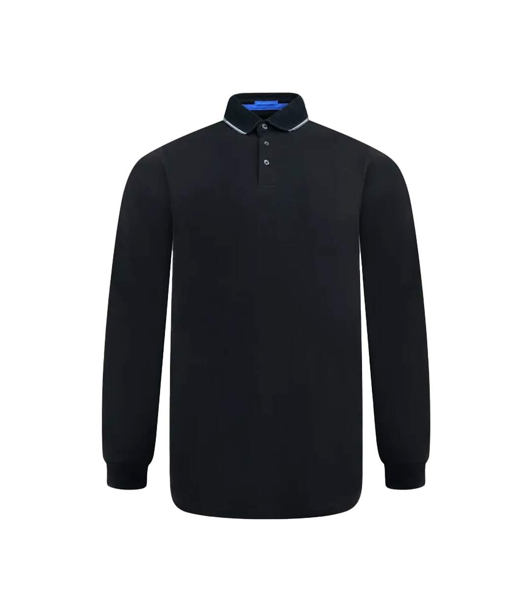 Polo Manches Longues Tyler D555 Homme Noir Duke-2