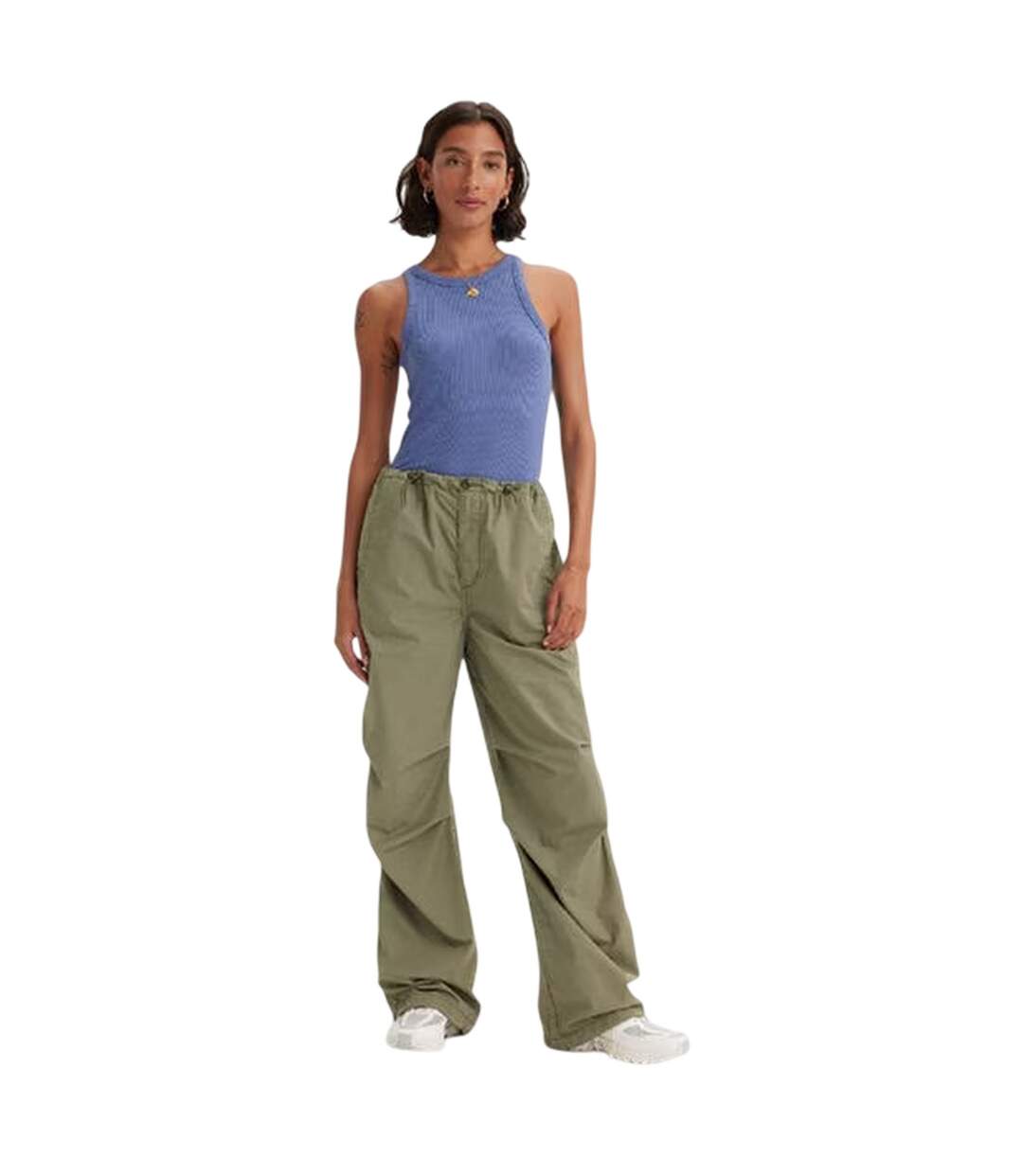 Pantalon Parachute Femme Vert Lichen Foncé Levis-1