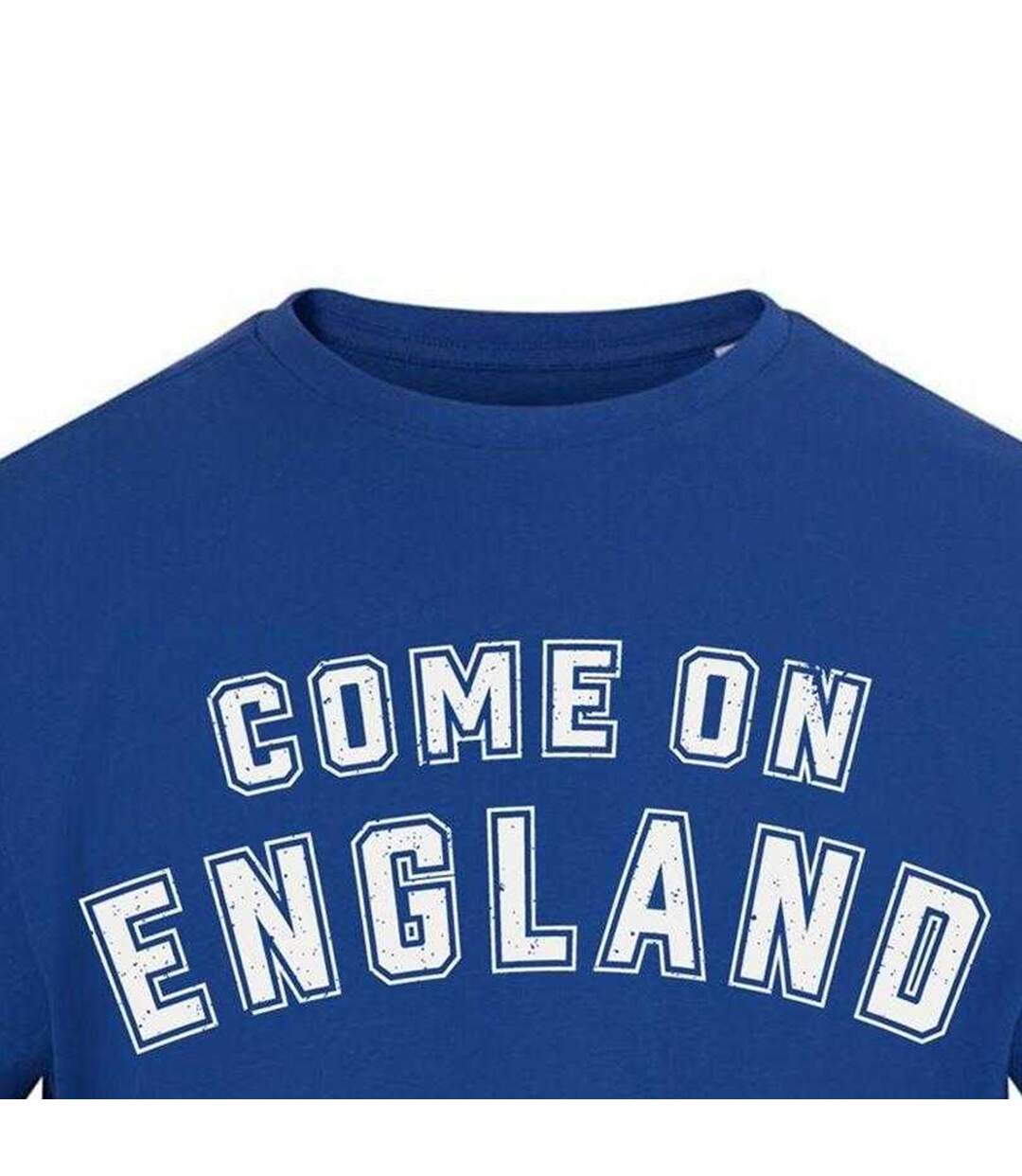Unisex Adult  World Cup Graphic Print Cotton Blend T-shirt Blue England-3