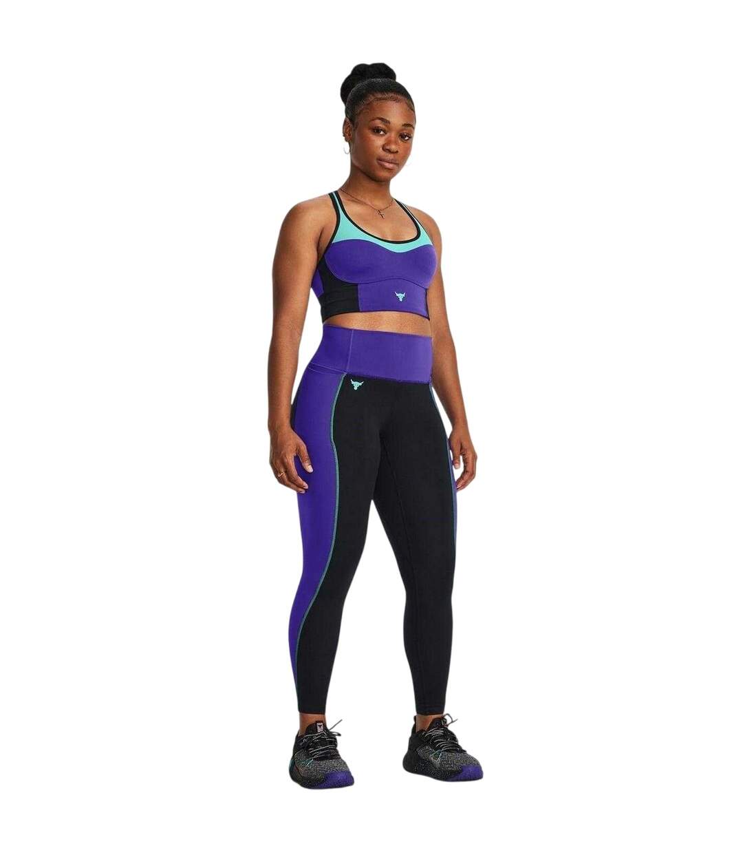 Legging Course À Pied Motif/style Blocs De Couleurs Femme Noir Under Armour-1
