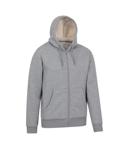 Mens Dalton Borg Lined Full Zip Hoodie Grey Mountain Warehouse