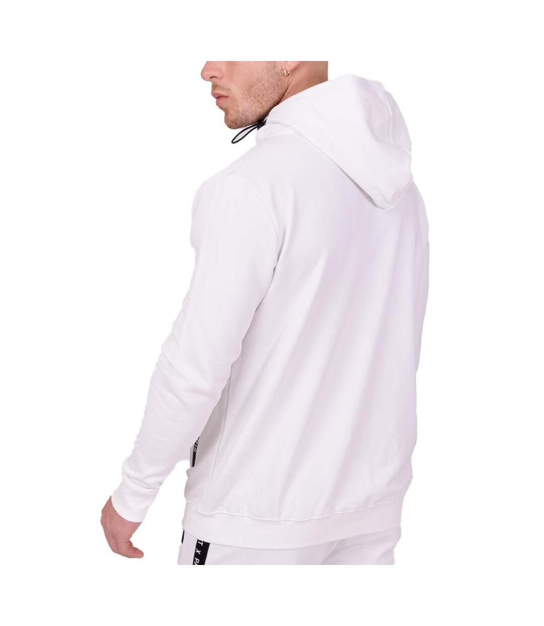 Veste zippé à capuche blanc homme project x paris basic - l-2