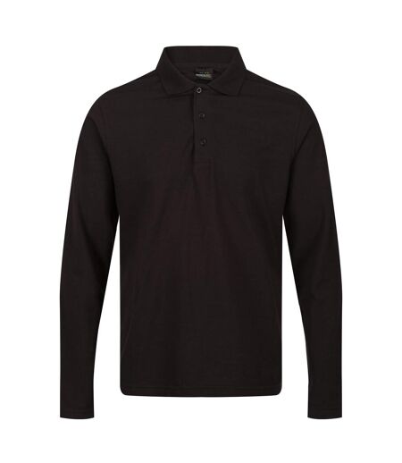 Regatta Mens Pro Long-Sleeved Polo Shirt (Black)