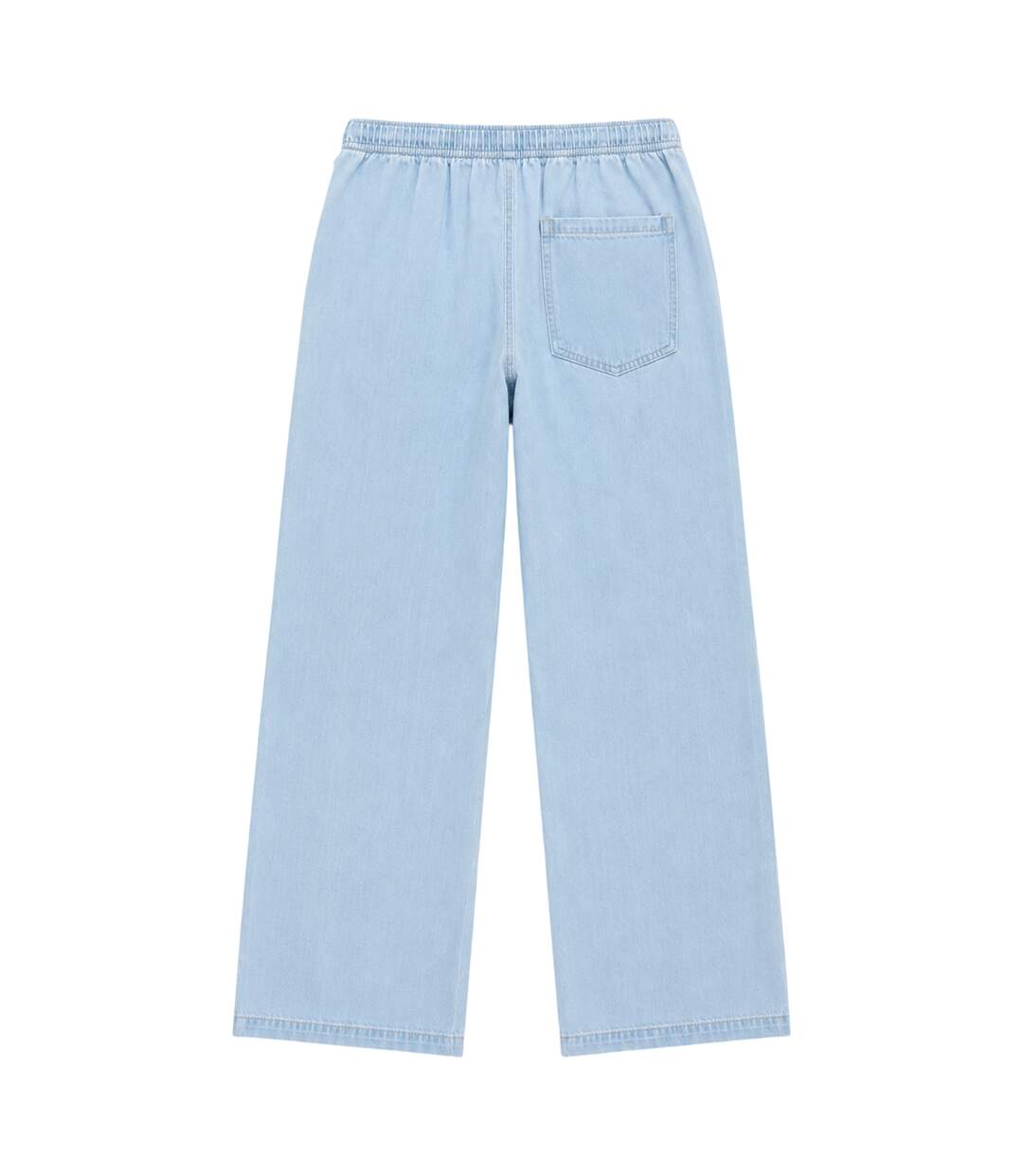 Womens/ladies Denim Wide Leg Joggers Blue Guess-2