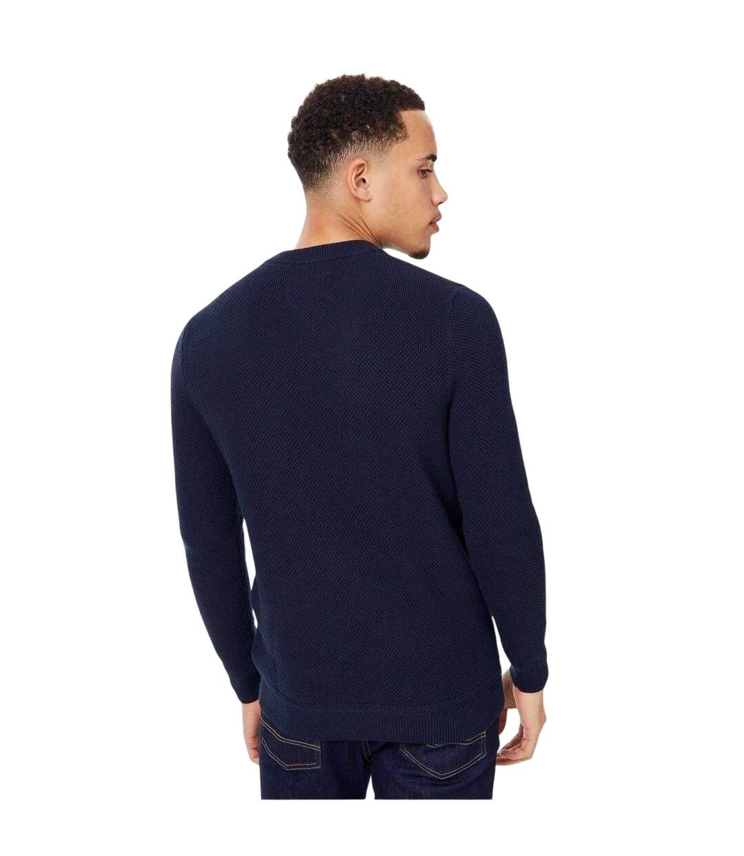 Mens Linus Seed Stitched Jumper Navy Jack Wills-2