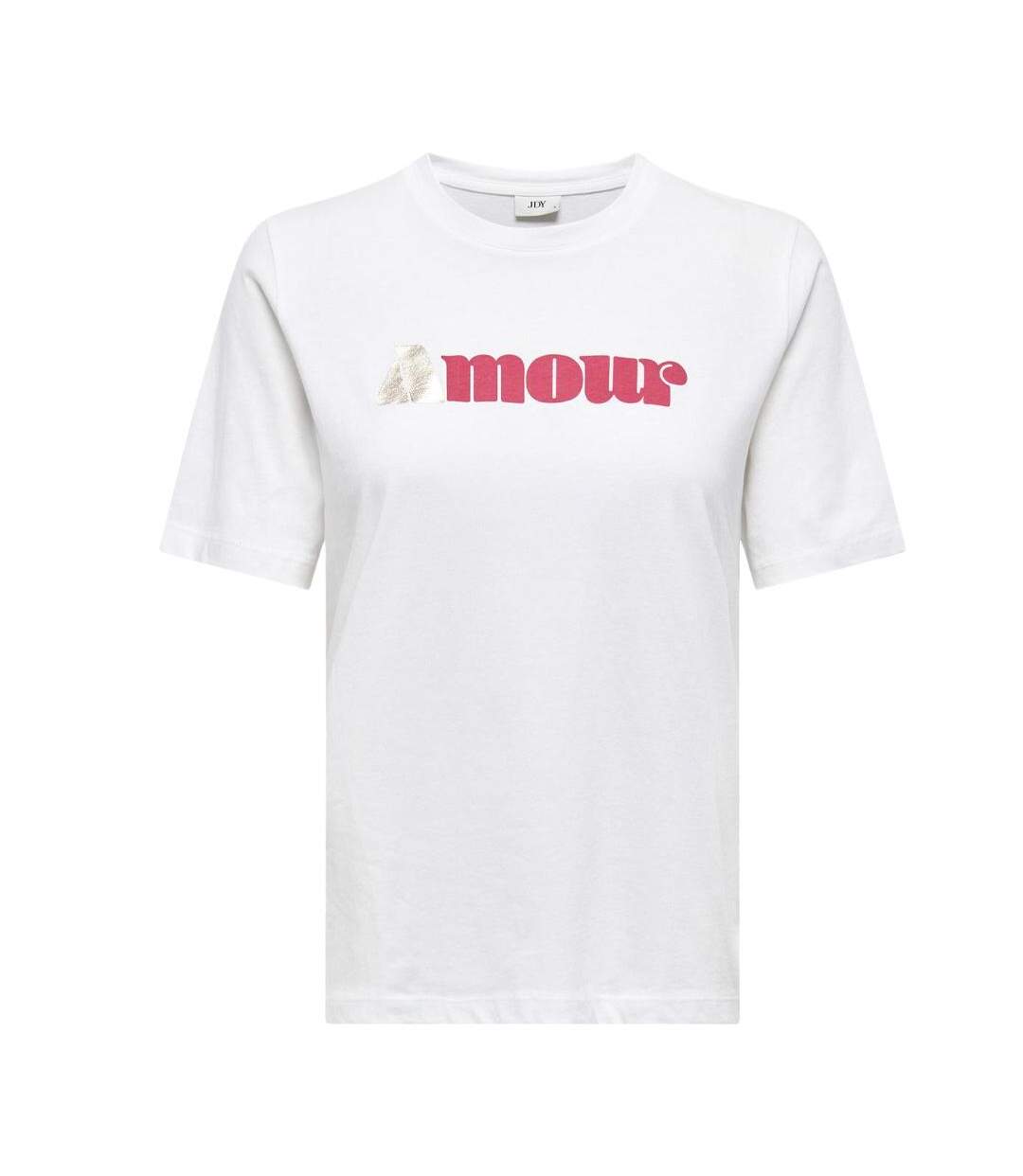 T-Shirt blanc femme jdy emone-3